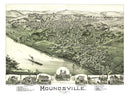 Vintage Map of Moundsville, West Virginia 1899