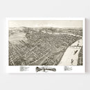 Vintage Map of Parkersburg, West Virginia 1899