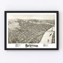 Vintage Map of Parkersburg, West Virginia 1899