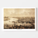 Vintage Map of Parkersburg, West Virginia 1861