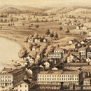 Vintage Map of Parkersburg, West Virginia 1861