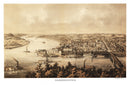 Vintage Map of Parkersburg, West Virginia 1861