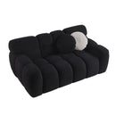 64.96 length, 35.83" deepth, human body structure for USA people, marshmallow sofa,boucle sofa, 2 seater, BEIGE BOUCLE