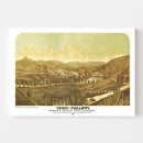 Vintage Map of Phillippi, West Virginia 1861