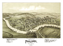 Vintage Map of Phillippi, West Virginia 1897