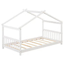 3-Piece Kid’s Room Bundle: Twin Size Wooden House Bed + Kid's Table and Chairs Set + Kids 2-Shelf Bookcase by LJGDeals