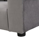 Kids Recliner Chair, Kids Upholstered Couch With Ottoman - Gray by HouseOfZazla