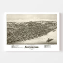 Vintage Map of Sistersville, West Virginia 1896