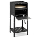 12 Inch Outdoor Pizza Oven with Ash Tray and Wood Storage-Black by LJGDeals