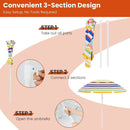 6.5 Feet Beach Umbrella with UPF50+ Sun Protection and Push Button Tilt-Colorful by LJGDeals