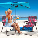 6 Pieces Folding Beach Chair Camping Lawn Webbing Chair by LJGDeals