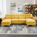 Modern L - Shape Convertible Sectional Sofa With Movable Ottoman by Unique Piece Furniture