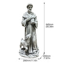 Magnesium Oxide Saint Statue With Lamb Weatherproof Religious Sculpture