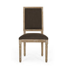 French Country Style Dining Chair With Upholstered Seating And Fluted Legs