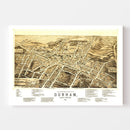 Vintage Map of Durham, North Carolina 1891