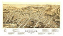 Vintage Map of Durham, North Carolina 1891