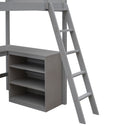 Loft Bed With Shelves With Desk by HouseOfZazla
