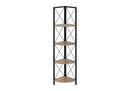 4-Tier Corner Bookshelf with Marble Look and Metal Frame by HouseOfZazla