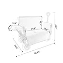 3 in 1 Folding Wagon with Bench Seat and Rear Tabletop - Orange by HouseOfZazla