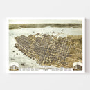 Vintage Map of Charleston, South Carolina 1872