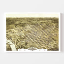 Vintage Map of Columbia, South Carolina 1872