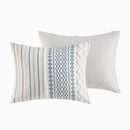 Full/Queen Cotton Printed Duvet Cover Set with Chenille