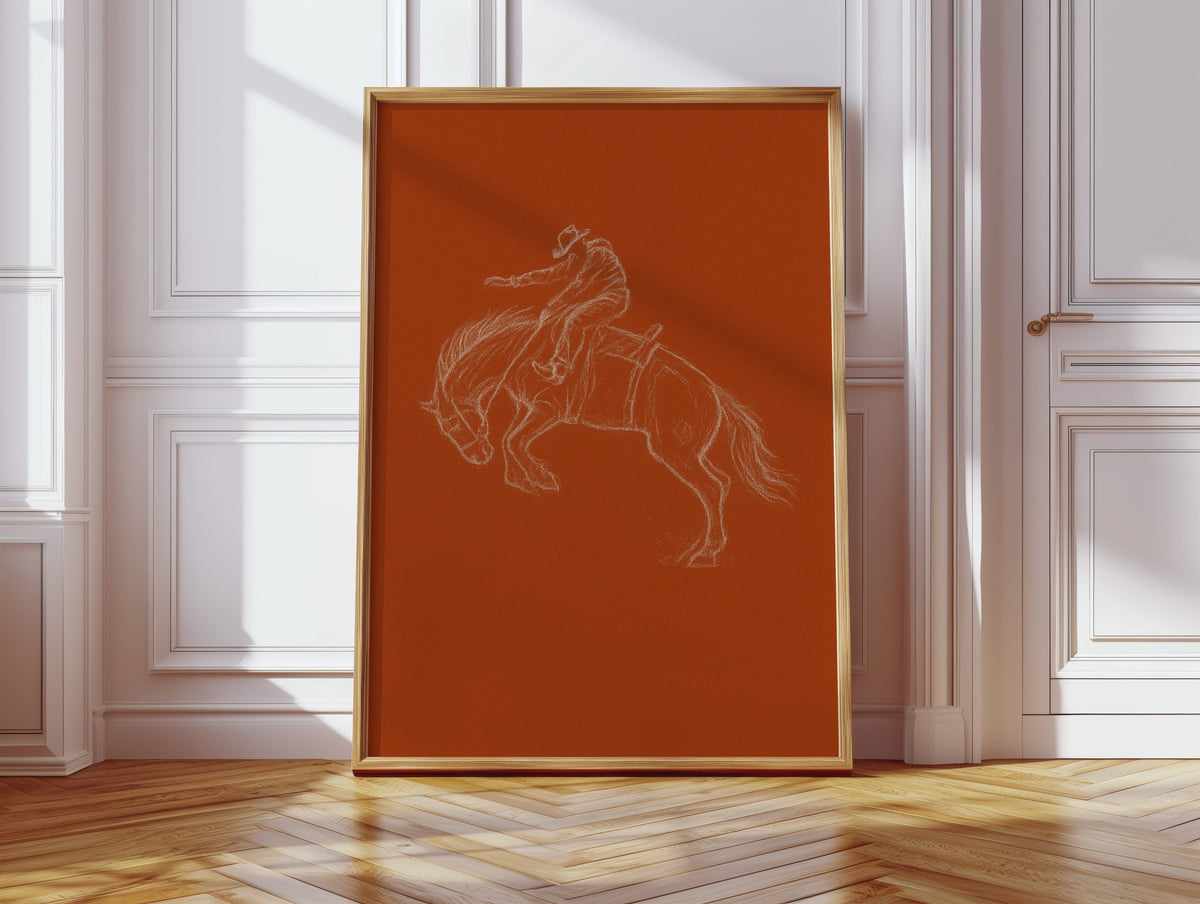 Minimalist Bronco Rider Sketch, photo 9 of 19