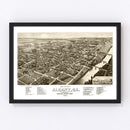 Vintage Map of Albany, Georgia 1885