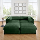 Contemporary Elegant Sofa With Storage And Ottoman by HouseOfZazla
