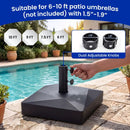 154lbs Mobile Fillable Patio Umbrella Base with 4 Wheels by LJGDeals