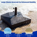 154lbs Mobile Fillable Patio Umbrella Base with 4 Wheels by LJGDeals