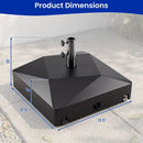 154lbs Mobile Fillable Patio Umbrella Base with 4 Wheels by LJGDeals