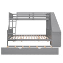 Bunk Bed With Trundle And Built In Desk, 3 Storage Drawers And Shelf by HouseOfZazla