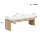 Footstool With Soft Cushion For Living Room - Beige / Natural by HouseOfZazla