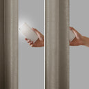 Twist Tab Total Blackout Window Curtain Panel Pewter 50x95