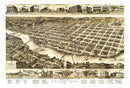 Vintage Map of Columbus, Georgia 1886