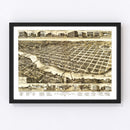Vintage Map of Columbus, Georgia 1886