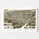 Vintage Map of Macon, Georgia 1887
