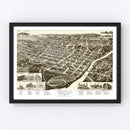 Vintage Map of Macon, Georgia 1887
