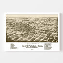 Vintage Map of Quitman, Georgia 1885