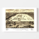 Vintage Map of Savannah, Georgia 1734