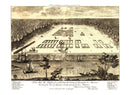 Vintage Map of Savannah, Georgia 1734