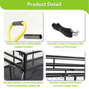 Steel Garden Cart, Heavy Duty 1400 Lbs Capacity, With Removable Mesh Sides To Convert Into Flatbed, Utility Metal Wagon With 2-In-1 Handle And 16 In Tires, Perfect For Garden, Farm, Yard - Black by HouseOfZazla