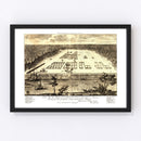 Vintage Map of Savannah, Georgia 1734