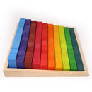 **Pre-order (Ships in 1-2 Weeks)**100 Pcs STAINED Large Stepped Counting Wooden Stacking Blocks