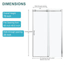 Single Sliding Bypass Shower Door Enclosure With Tempered Glass by HouseOfZazla