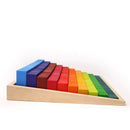 **Pre-order (Ships in 1-2 Weeks)**100 Pcs STAINED Large Stepped Counting Wooden Stacking Blocks