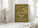 Happy Hour Cocktails Lounge Print