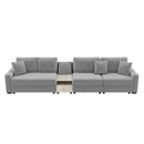 Modular Sofa Couch With Storage Armrest And Center Console