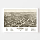 Vintage Map of De Land, Florida 1884